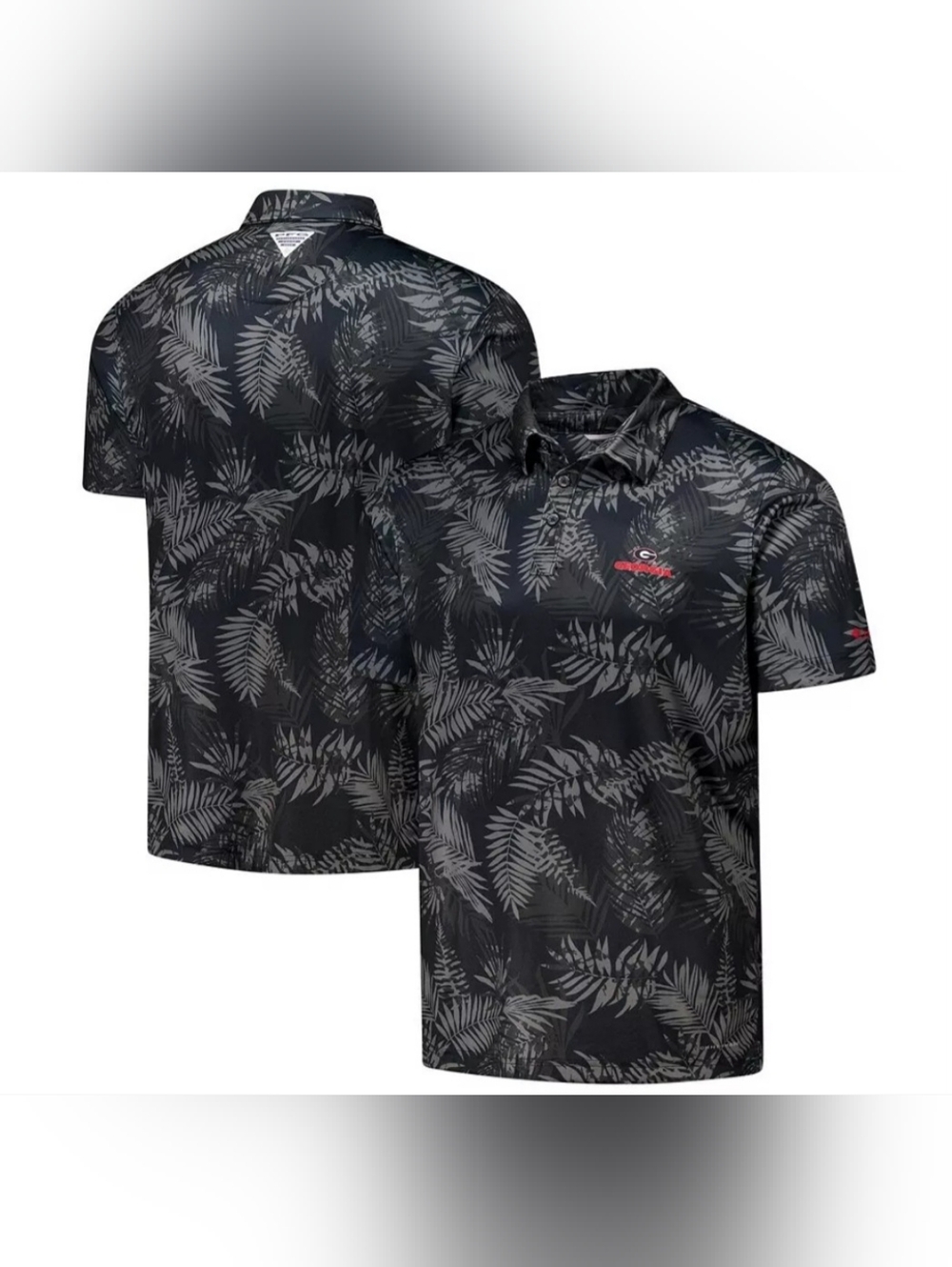 Columbia Georgia Bulldogs PFG Super Terminal Tackle Omni-Shade Bangalows Polo XL